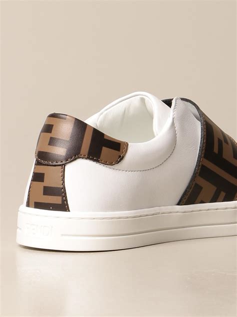 fendi white mesh and leather sneakers|fendi sneakers for ladies.